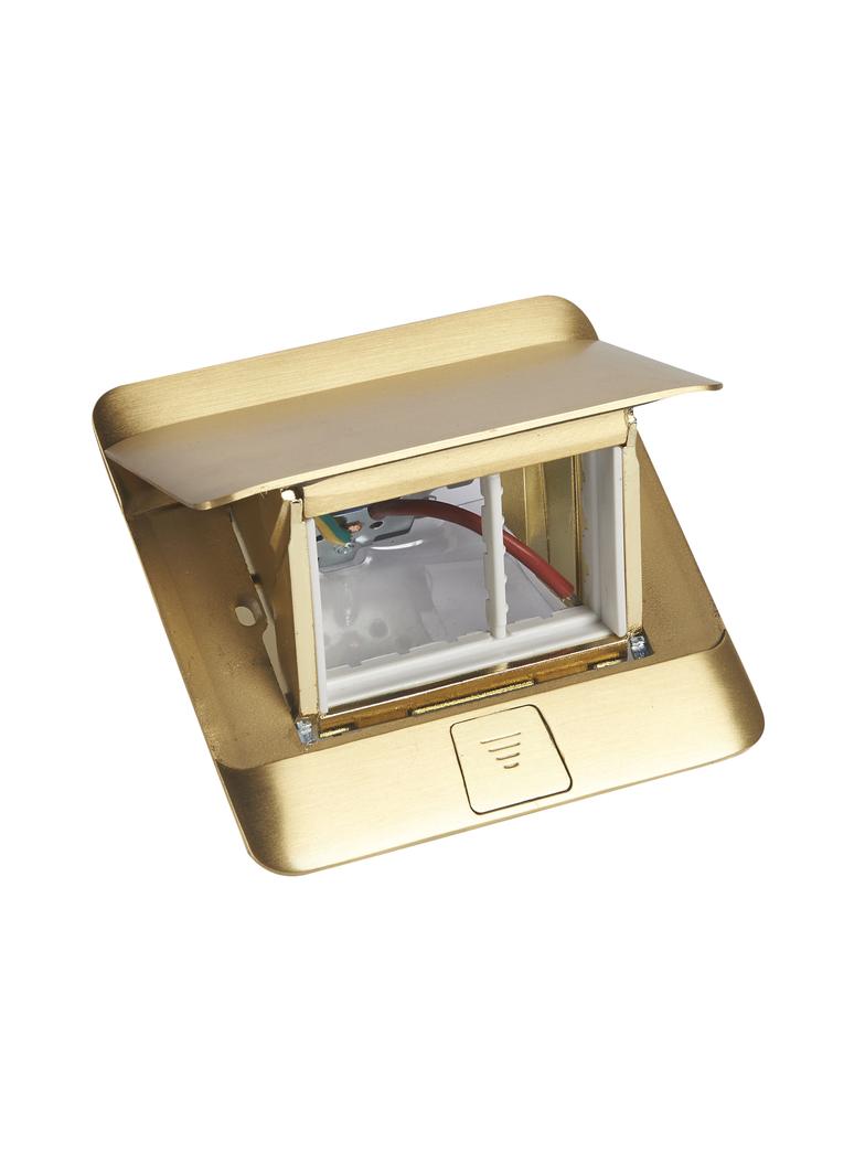 MINIPUSZKA POP-UP DO WYPOSAŻENIA, 3 MODUŁY, MOSIĄDZ, Legrand