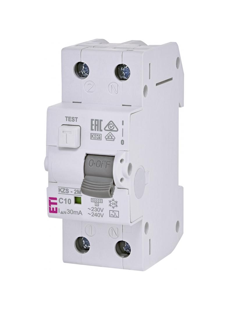 KZS 2M C 10A, 30MA, A WYŁ.OCHRONNY RÓŻN.-PRĄD. Z CZŁ.NADPRĄD.