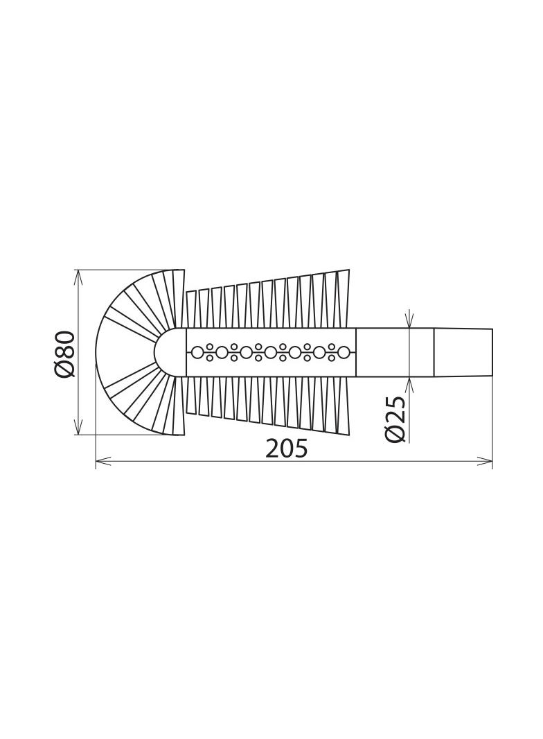 Szczotka prętowa stożkowa fi 80 mm