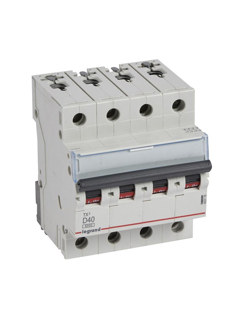 Wyłącznik Nadprądowy S 304 4P D40A 6kA TX3 403776 LEGRAND