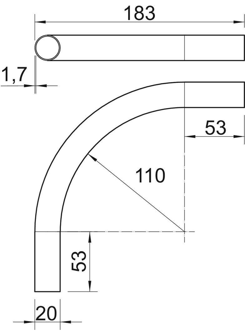 KBH20 LGR, ŁUK 90 KBH20 TW.SZT.