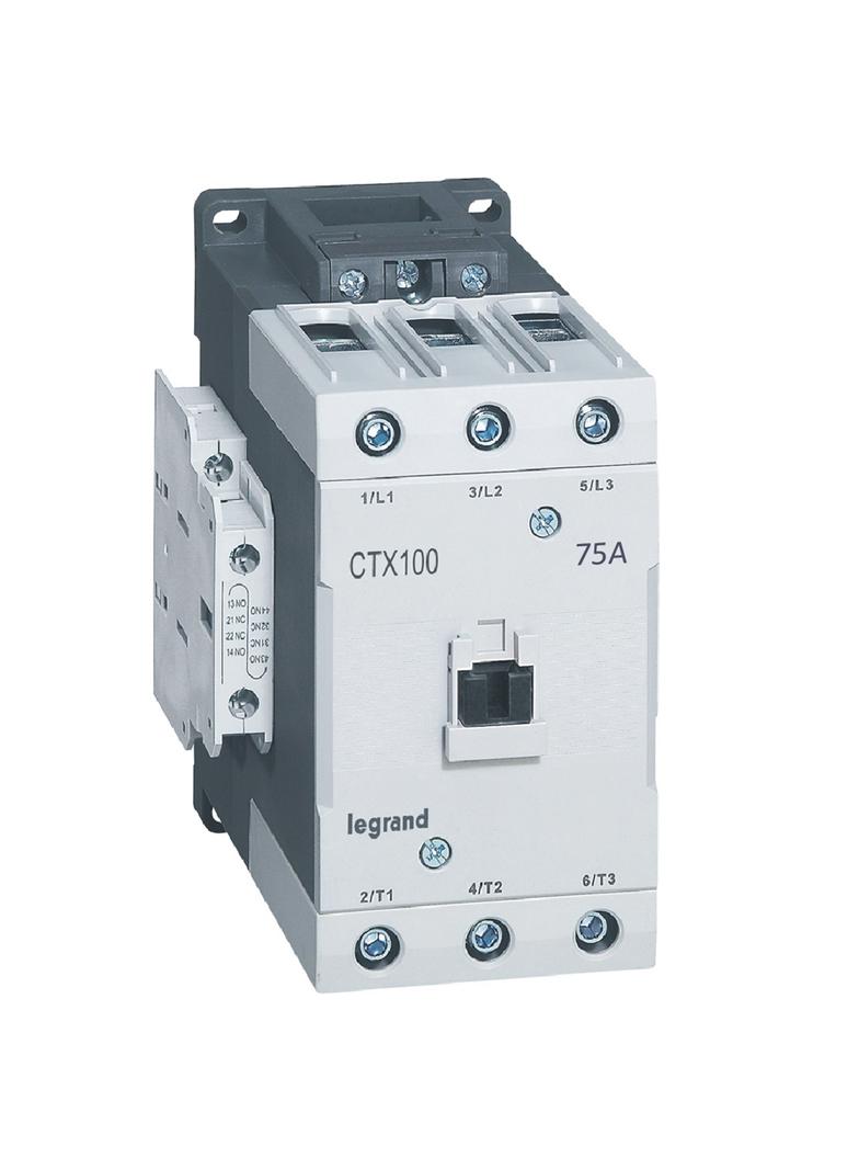 Stycznik Przemysłowy CTX3 100 3P 75A 2Z 2R 24V DC Zaciski Klatkowe 416191 LEGRAND
