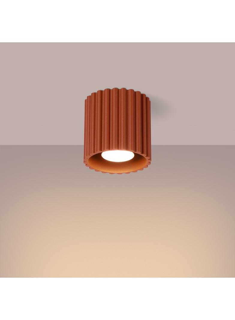 SOLLUX Plafon AURA 1 ochra czerwona GU10 ; SL.1799