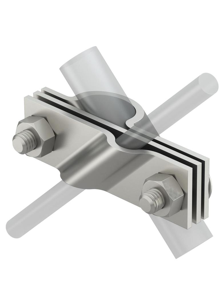 2760 20 V4A, OBEJMY PRZYŁĄCZ.DO DRUT.+BEDN.20