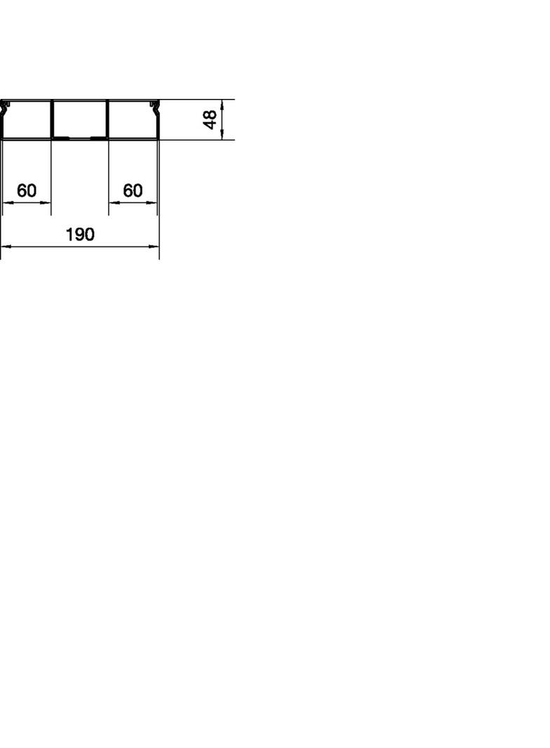 tehalit.UK Kanał do wylewki podłogowej 3-komorowy 190X48mm stal UK190483 HAGER
