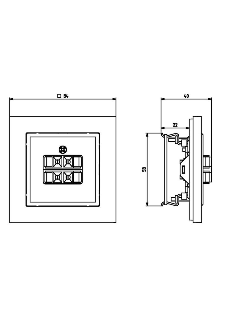 SONATA Gniazdo głośnikowe podwójne - kolor ecru