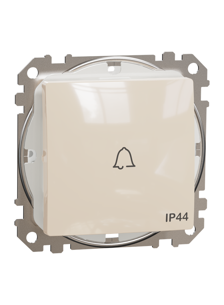Sedna Design & Elements, przycisk dzwonek IP44, beżowy