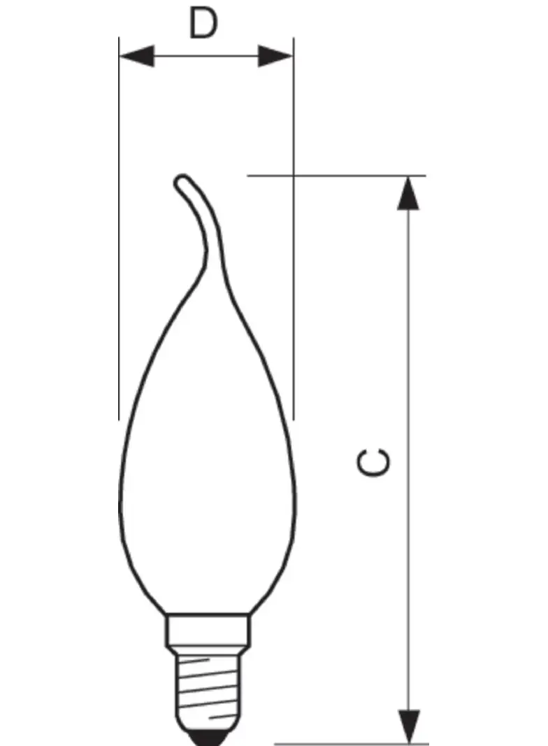 Żarówka LED świeczka 2W=25W 250lm 2700K barwa ciepła LEDCandle 2-25W E14 B35 827 PHILIPS