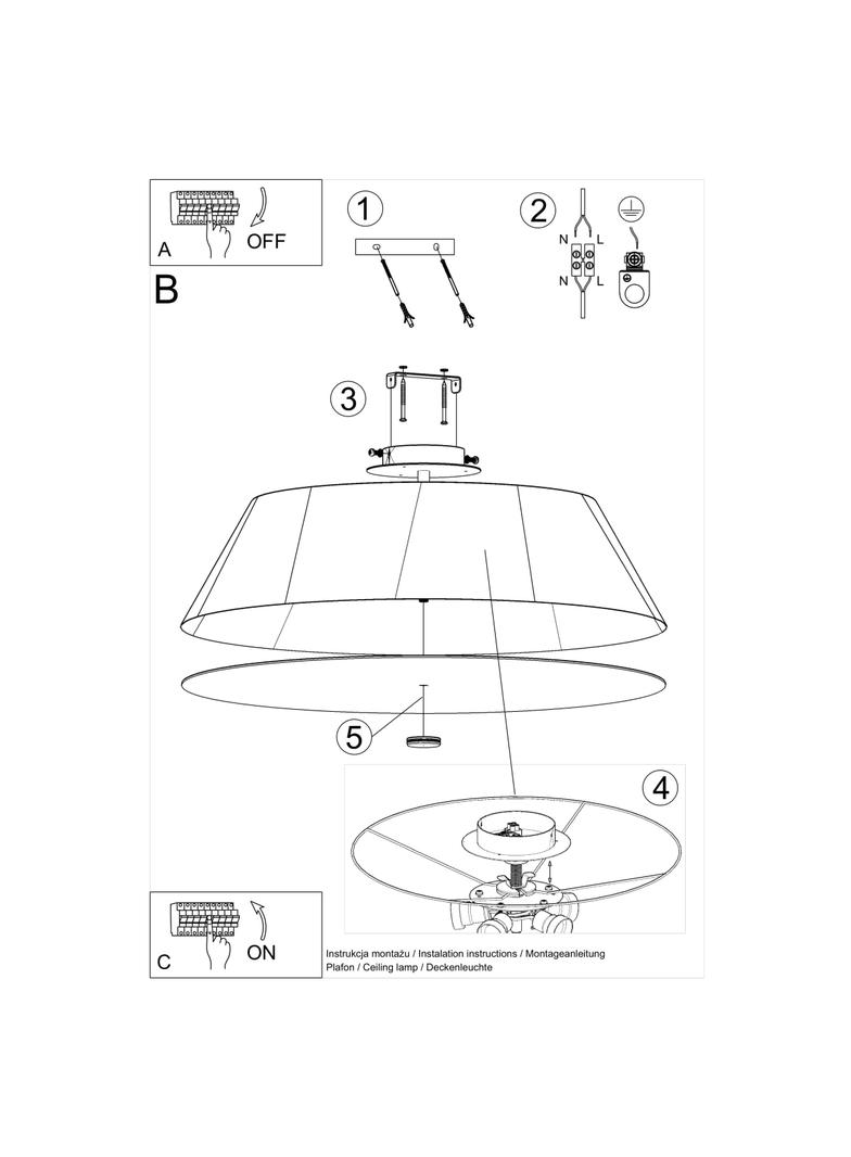Sollux Plafon VEGA 70 czarny SL.0822