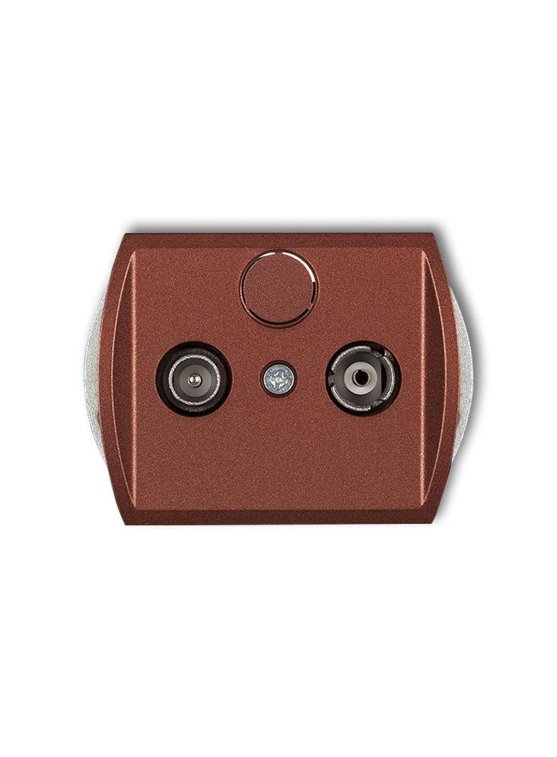 TREND Mechanizm gniazda abonenckiego RTV końcowego 2dB brązowy metalik