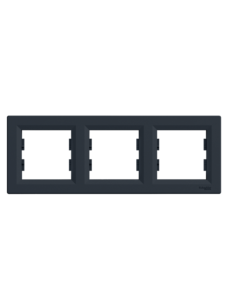 Asfora, ramka 3-krotna, pozioma, antracyt