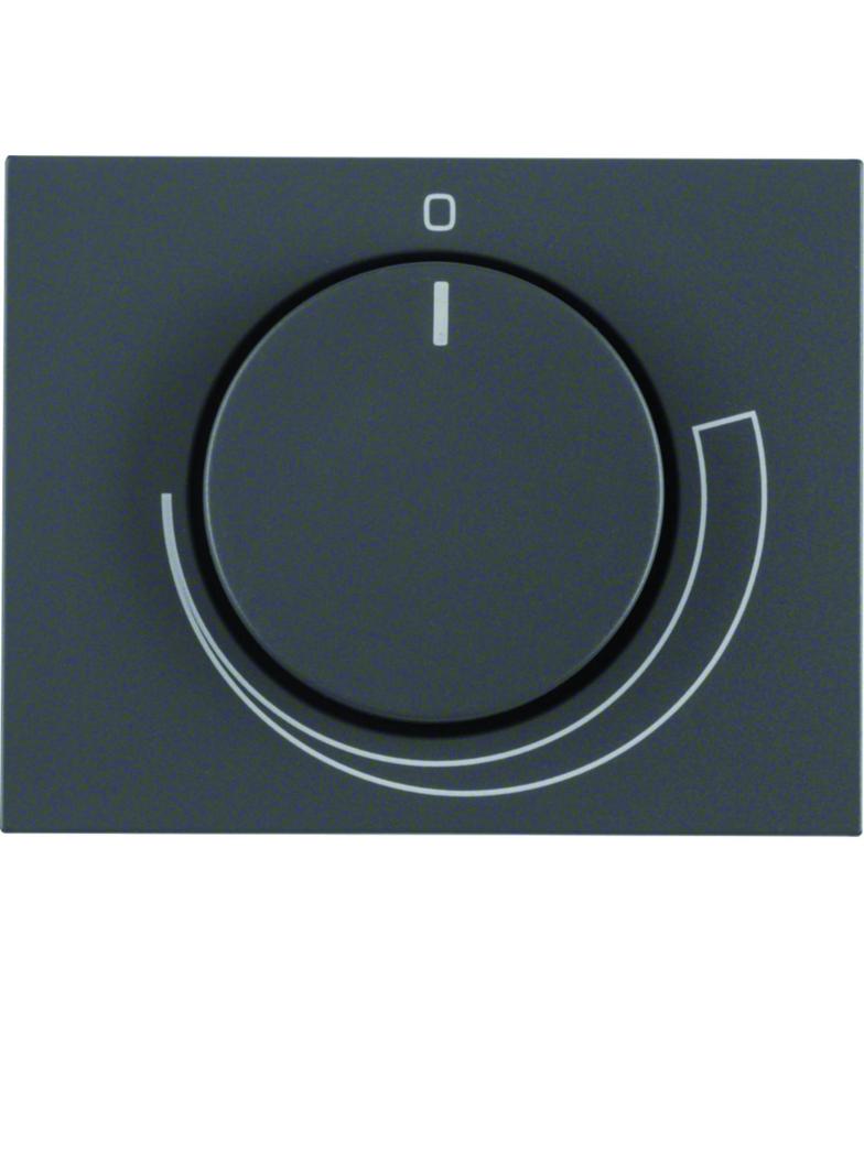 BERKER K.1 Płytka czołowa z pokrętłem Regulator do regulatora obrotów antracyt mat lakierowana 11357