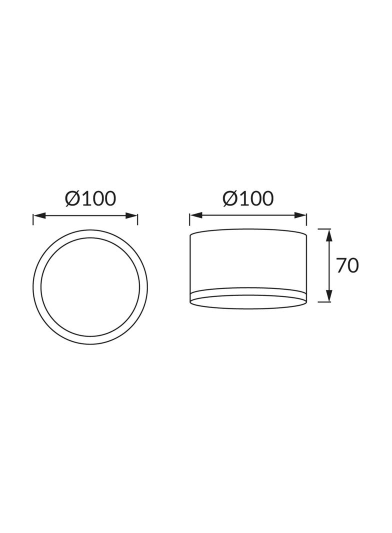 Oprawa sufitowa SMD LED ROLEN LED 7W BLACK 4000K 03780 IDEUS