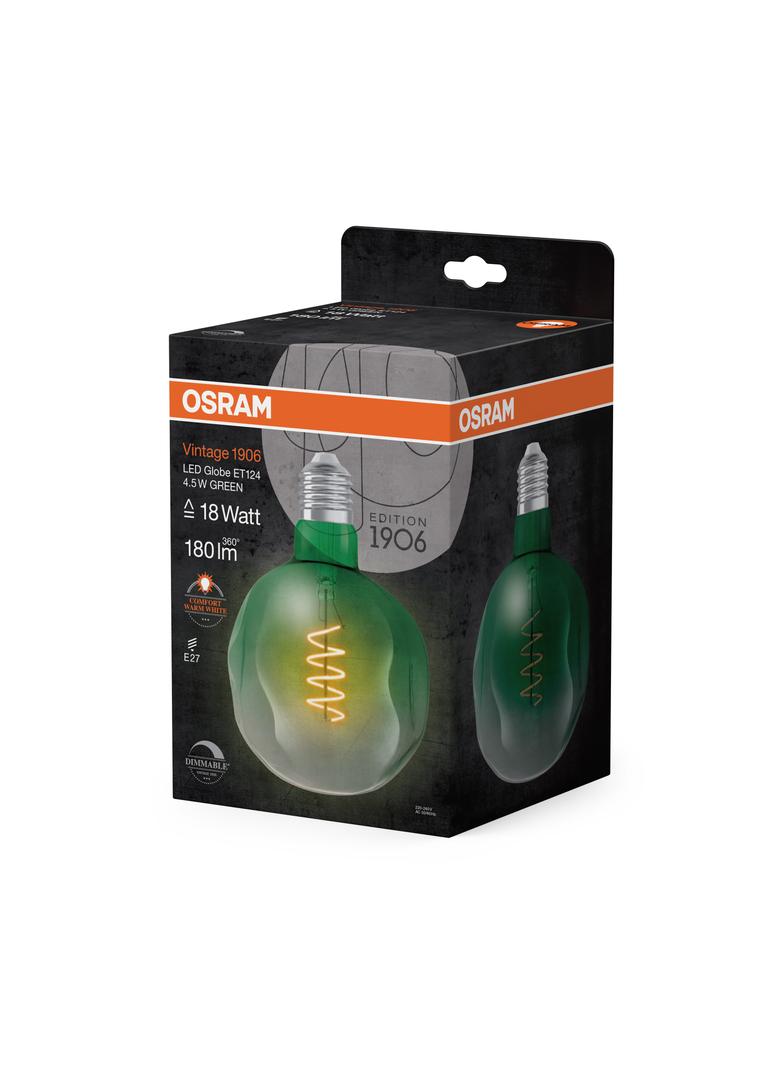 Lampa LED Vintage 1906 ET124 GREEN 18 dim 4,5W/816 E27