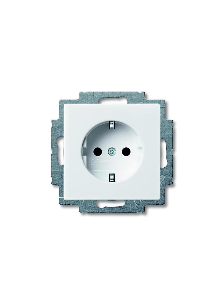 BASIC55 Gniazdo SCHUKO  biały alpejski