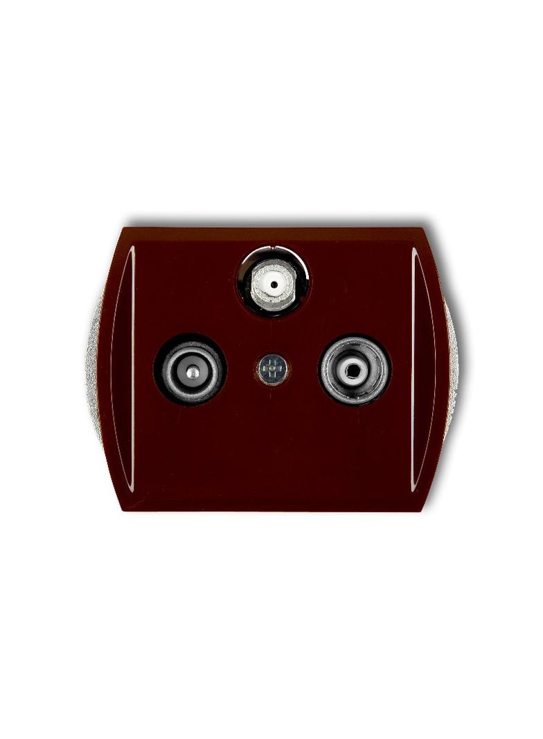 TREND Mechanizm gniazda abonenckiego RTV-SAT końcowego (2 wejścia antenowe) brązowy