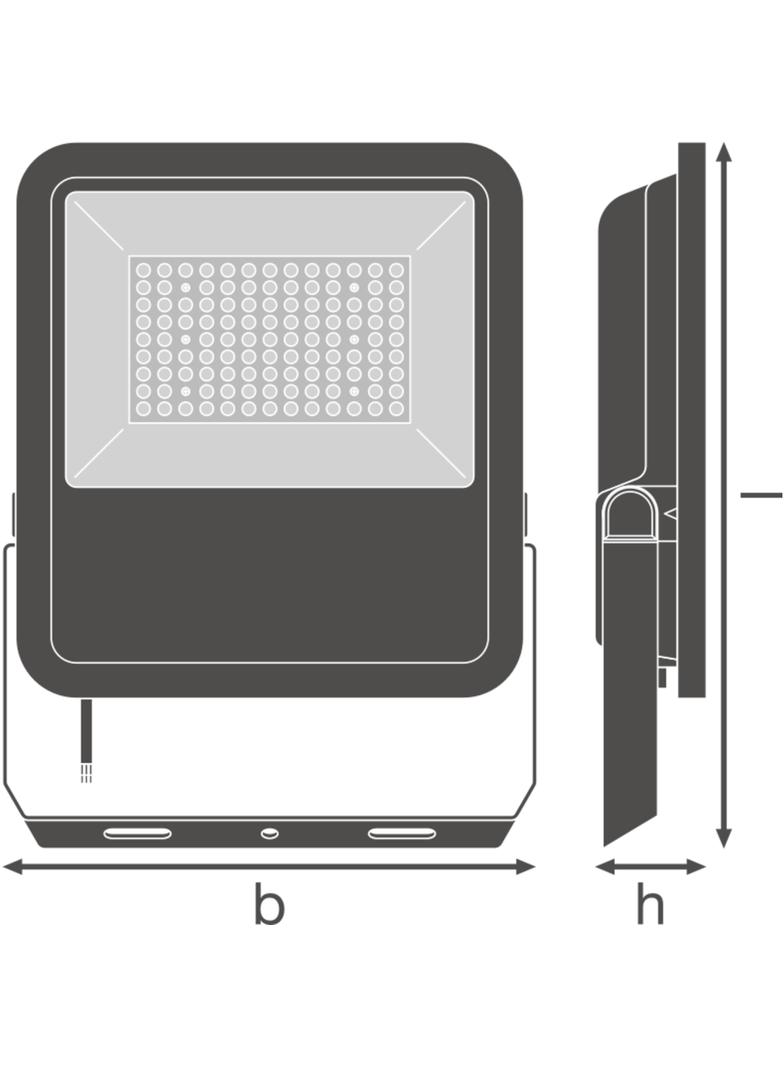 FLOOD LED AREA 72W 830 ASYM 48X92 BK LEDV NAŚWIETLACZ FLOODLIGHT LEDVANCE