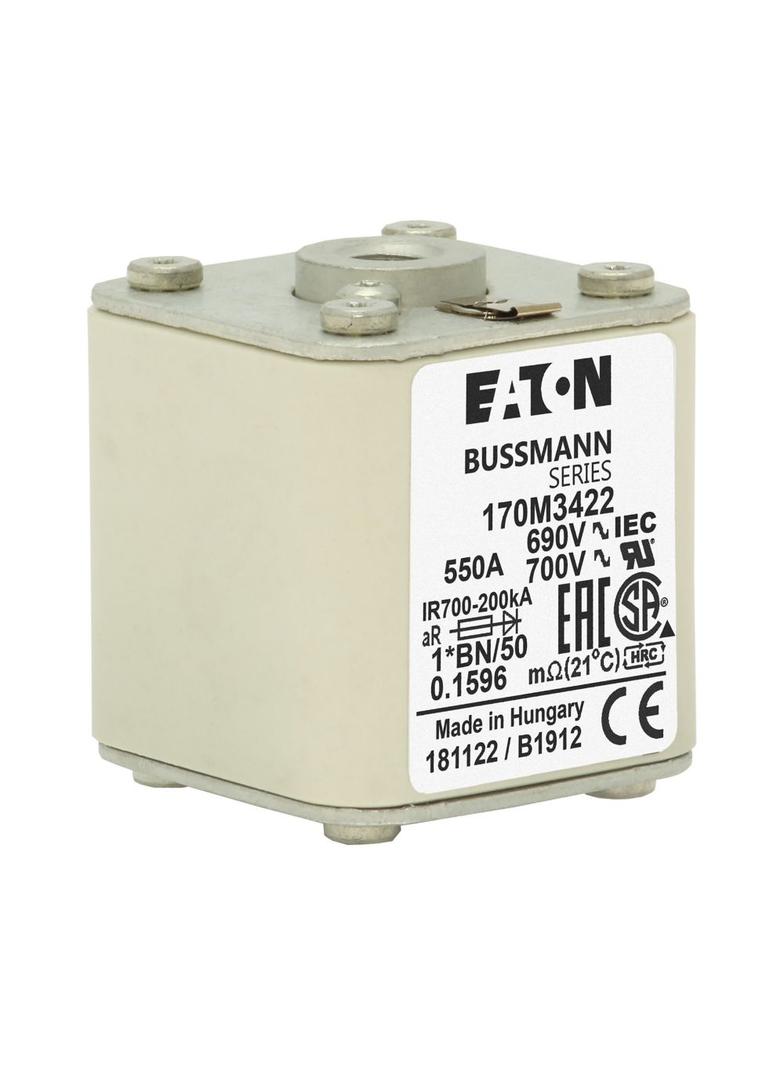 FUSE 550A 690V 1*BN/50 AR UC Wkładka szybka 550A AC 690V rozmiar 1 45x59x51 mm aR I 170M3422 EATON
