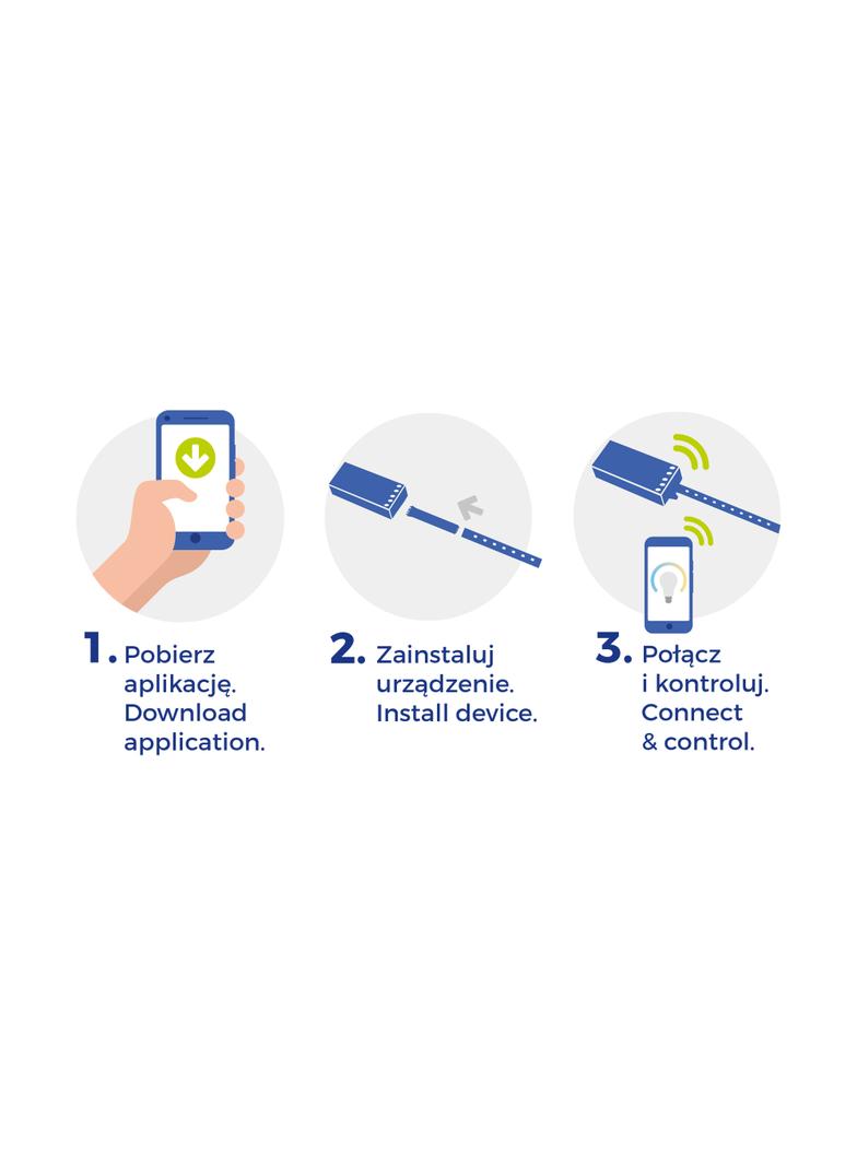 Kontroler do pasków LED RGBW+CCT+DIMM 12/24V DC 24W/48W z konektorem Wi-Fi Spectrum SMART