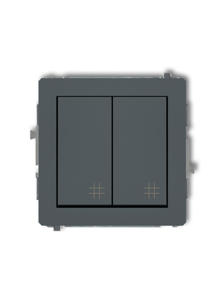 DECO Mechanizm łącznika podwójnego krzyżowego grafitowy mat