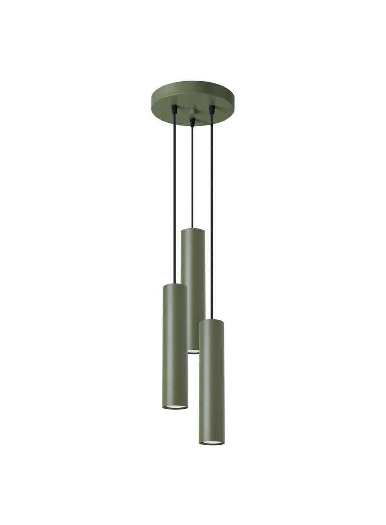 Sollux Lampa wisząca LAGOS 3P zielona oliwka SL.1487