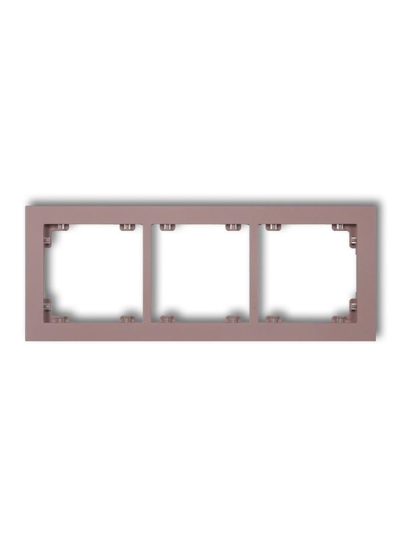 DECO Ramka uniwersalna potrójna z tworzywa DECO Pastel Matt lawendowa