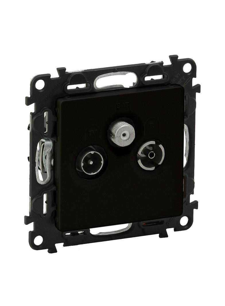 VALENA LIFE - GNIAZDO TV-RD-SAT KOŃCOWE CZARNE