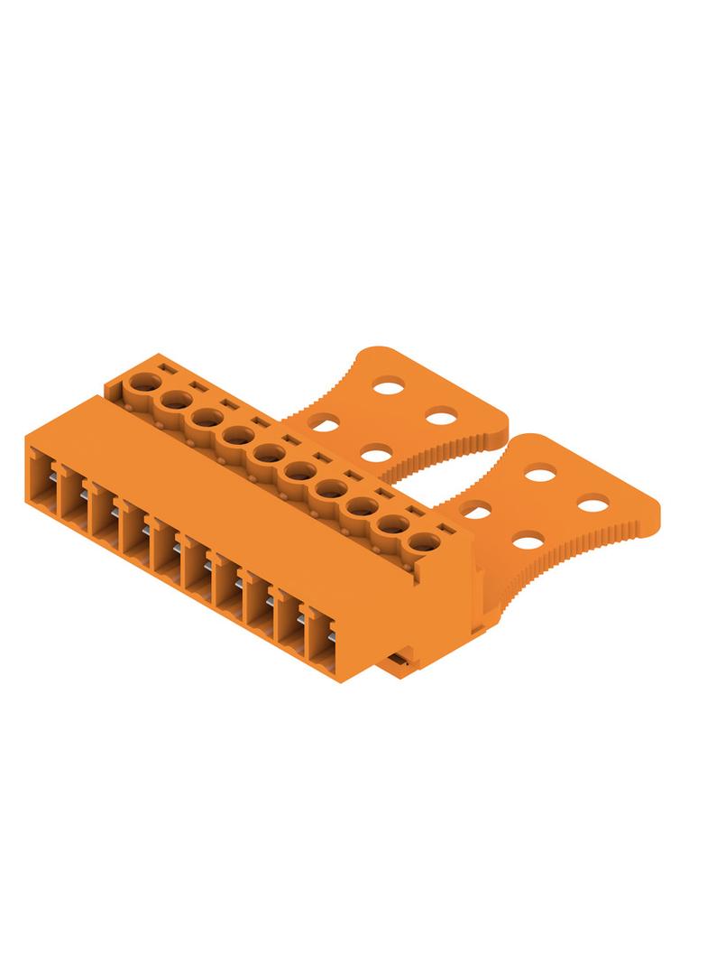 SCZ 3.81/10/180GZE SN OR BX Wtyk PCB (złącze wiązki), 3.81 mm, Liczba biegunów: 10, Przyłącze z jarzmem /50szt./ 1237080000 WEIDMÜLLER