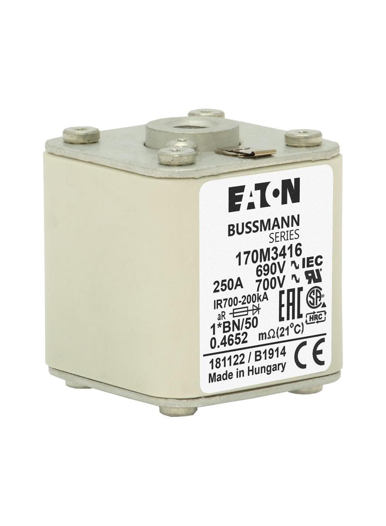 FUSE 250A 690V 1*BN/50 AR UC Wkładka szybka 250A AC 690V rozmiar 1 45x59x51 mm aR I 170M3416 EATON