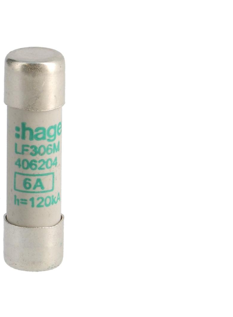 Wkładka bezpiecznikowa cylindryczna CH-10 10x38mm aM 6A 500VAC LF306M HAGER