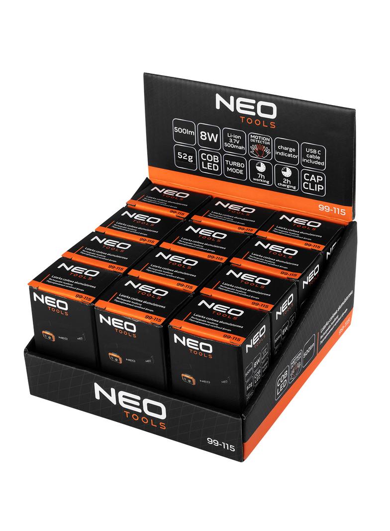 Latarka czołowa akumulatorowa 500 lm USB COB LED