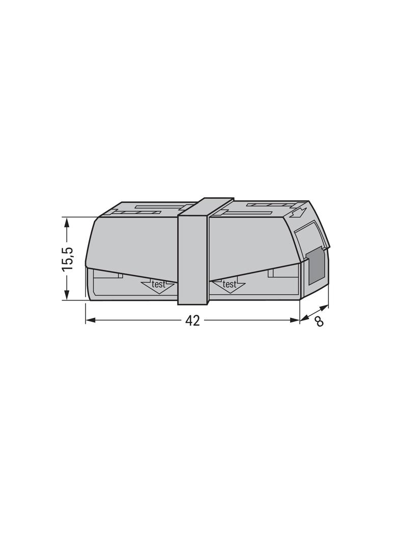Złączka 2x 0,5‑2,5mm2 jasnoszara 224‑201 /50szt./ WAGO