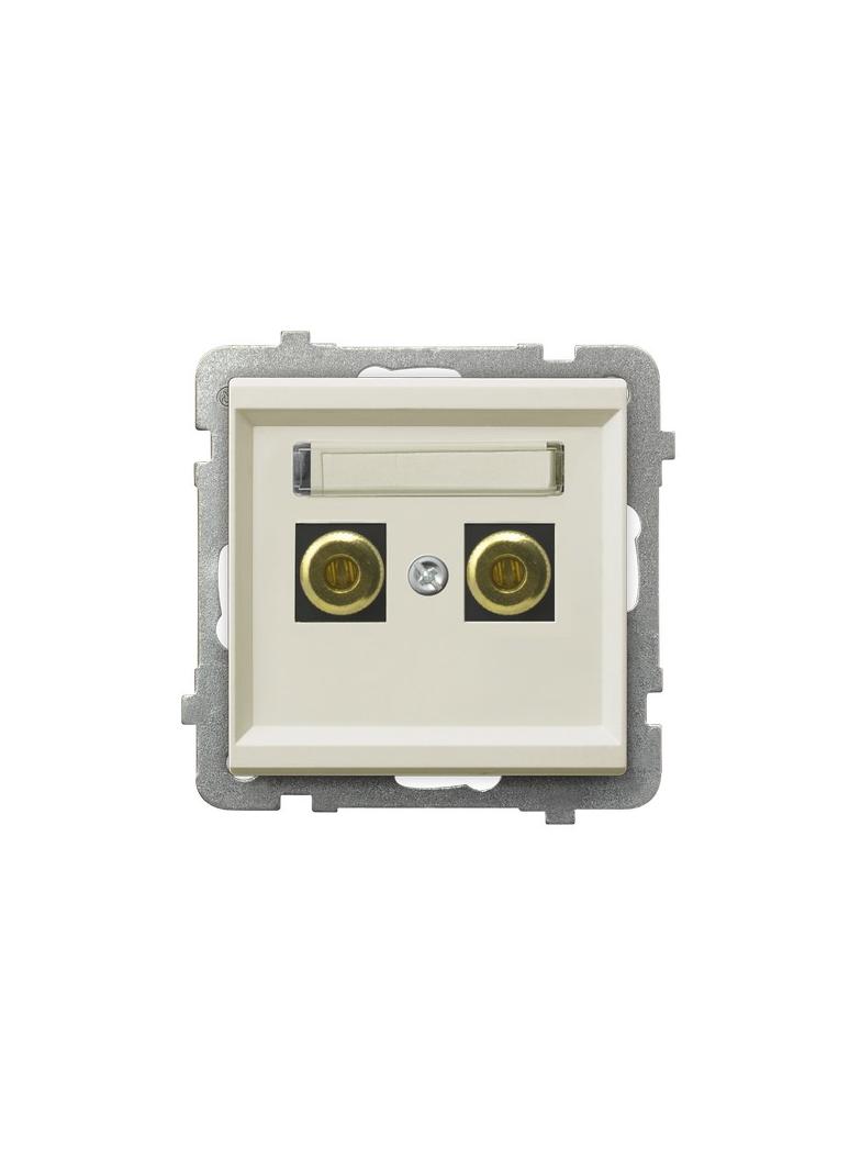 SONATA Gniazdo głośnikowe pojedyncze - kolor ecru GGN-1R/m/27