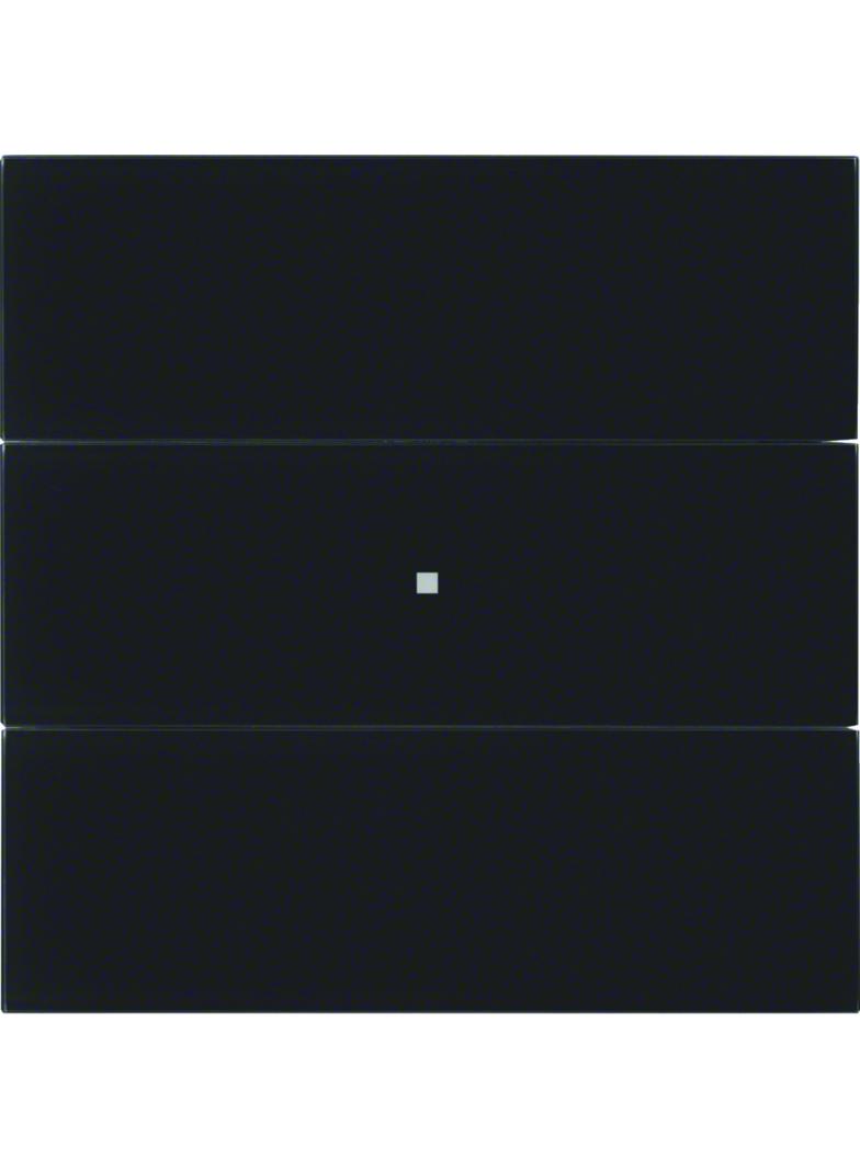 BERKER B.IQ Przycisk potrójny komfort szkło czarne 75163592 HAGER