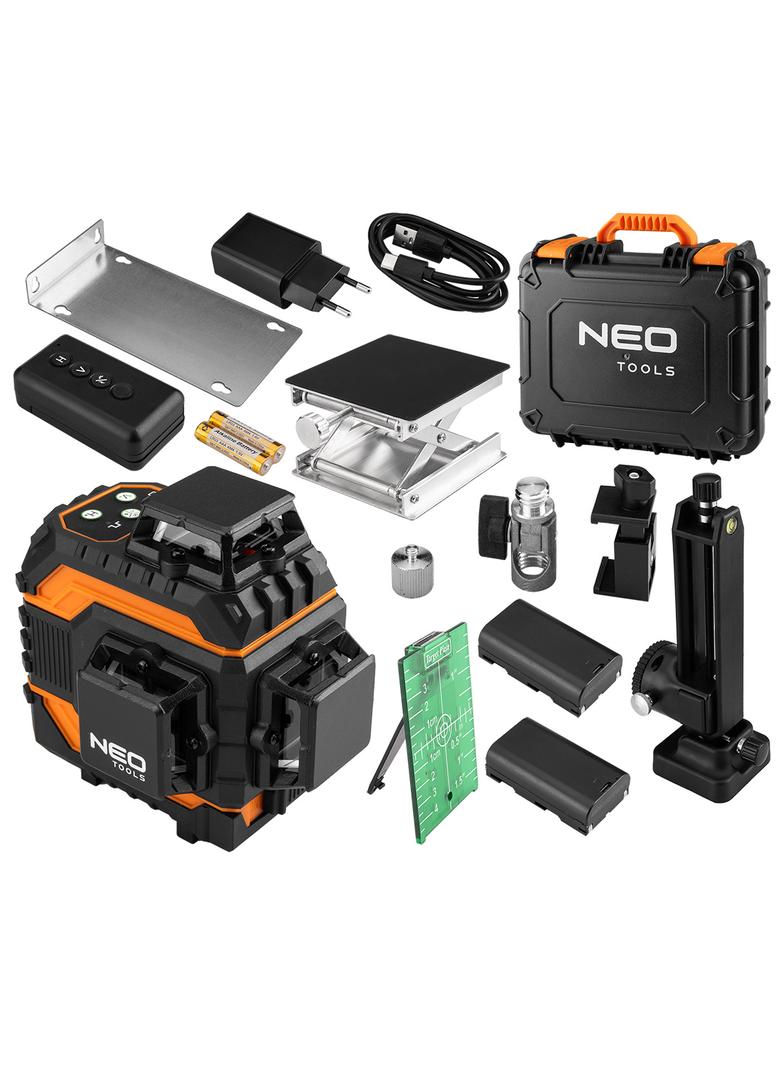 Laser 3D 12 linii zielony walizka tarcza celownicza magnetyczny uchwyt ładowarka NEO GTX 75-140 GTX Poland