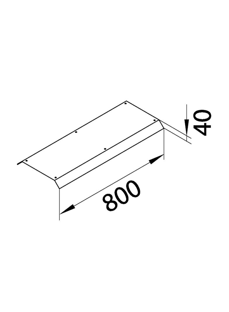 tehalit.AK Pokrywa kanału napodł 2-str skos dł. 800mm 150x40mm stal AKB81500402 HAGER
