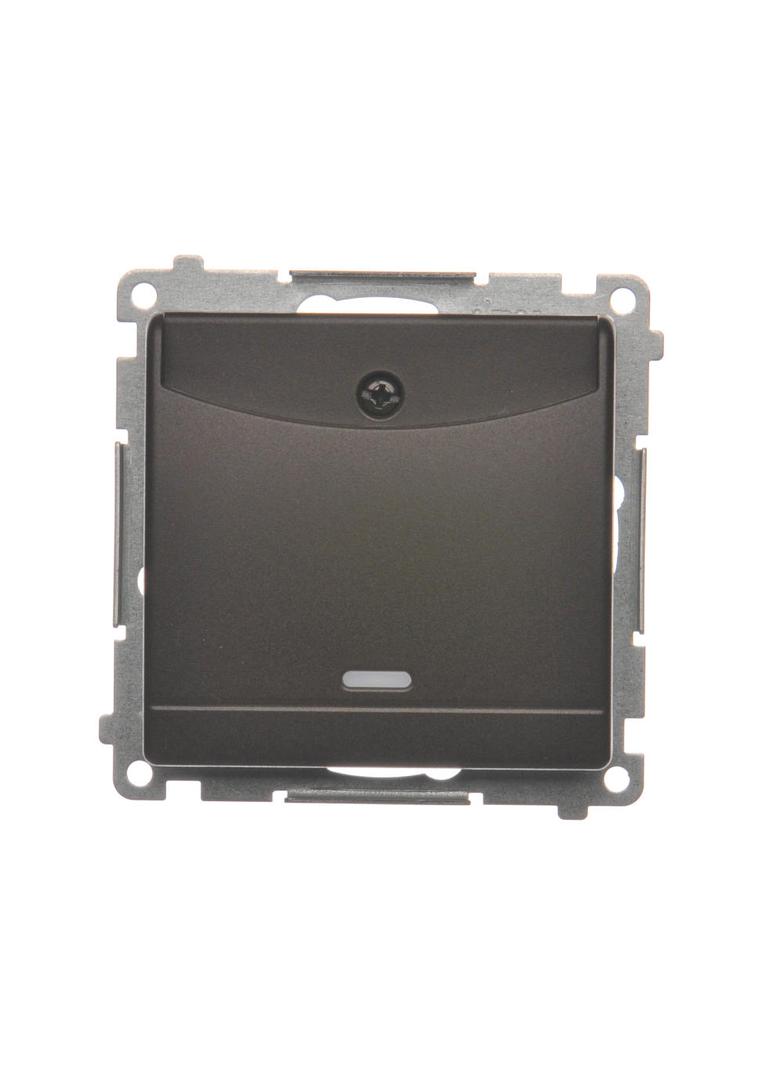 Simon 54 Łącznik hotelowy podwójny z podświetleniem brąz mat *Tylko do ramek S54 PREMIUM. Wymagane j