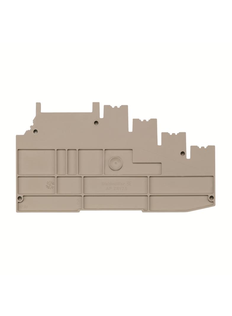 AP ZRV2.5 ZA Płytka końcowa i dzieląca styków, Płyta zamykająca i pośrednia, 114.52 mm x 5.1 mm, Ciemnobeżowy /10szt./ 1355730000 WEIDMÜLLER