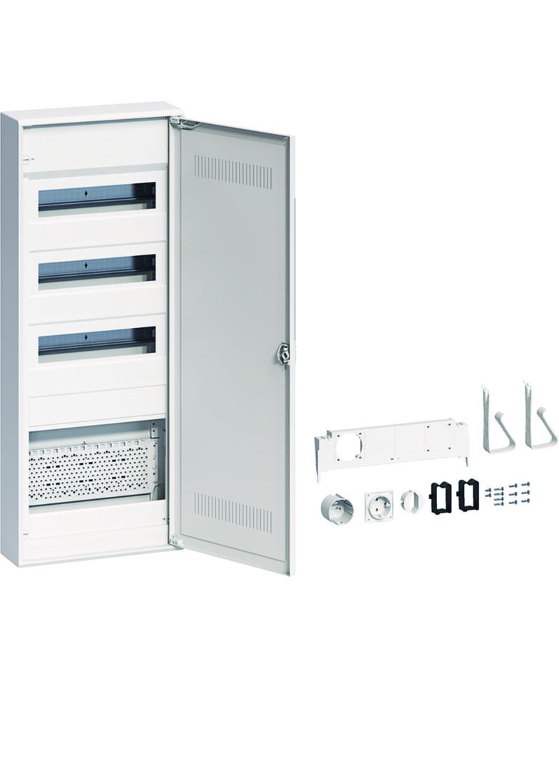 volta hybrid Rozdzielnica hybrydowa n/t, 36M, 1x płyta, 1x gniazdo, drzwi plast.