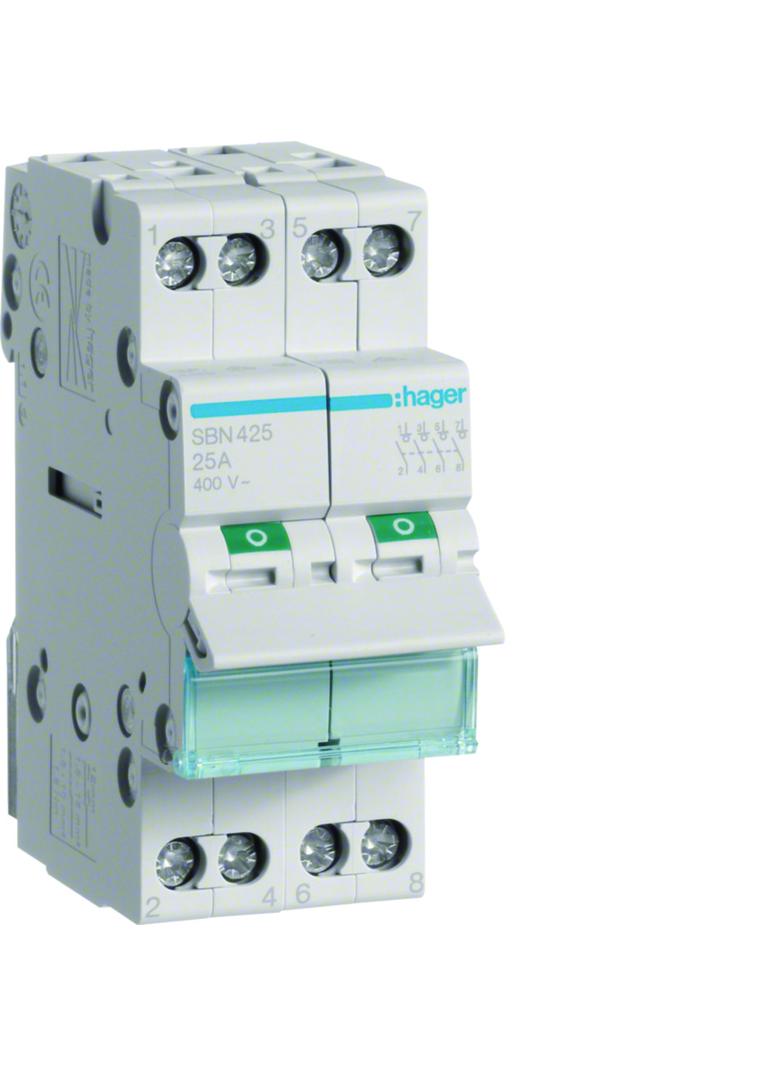 Modułowy rozłącznik izolacyjny 4P 25A 400VAC SBN425 HAGER