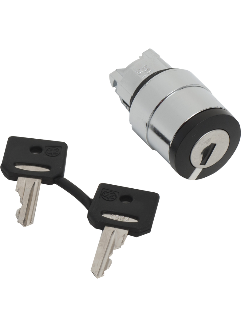Harmony XB4 Przełącznik 3 położeniowy z kluczem NR 458A czarny metalowy ZB4BG410 Schneider
