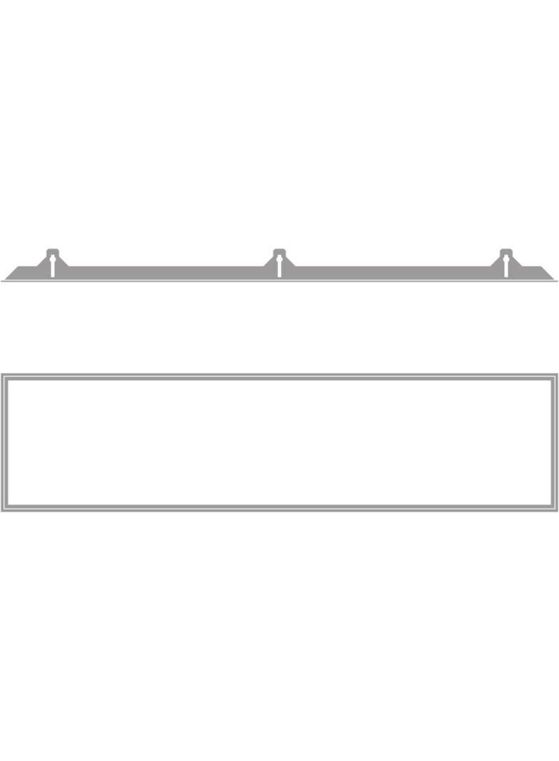 Ramka do montażu w zabudowie PANEL 1200X300 RECESSED MOUNT FRAME