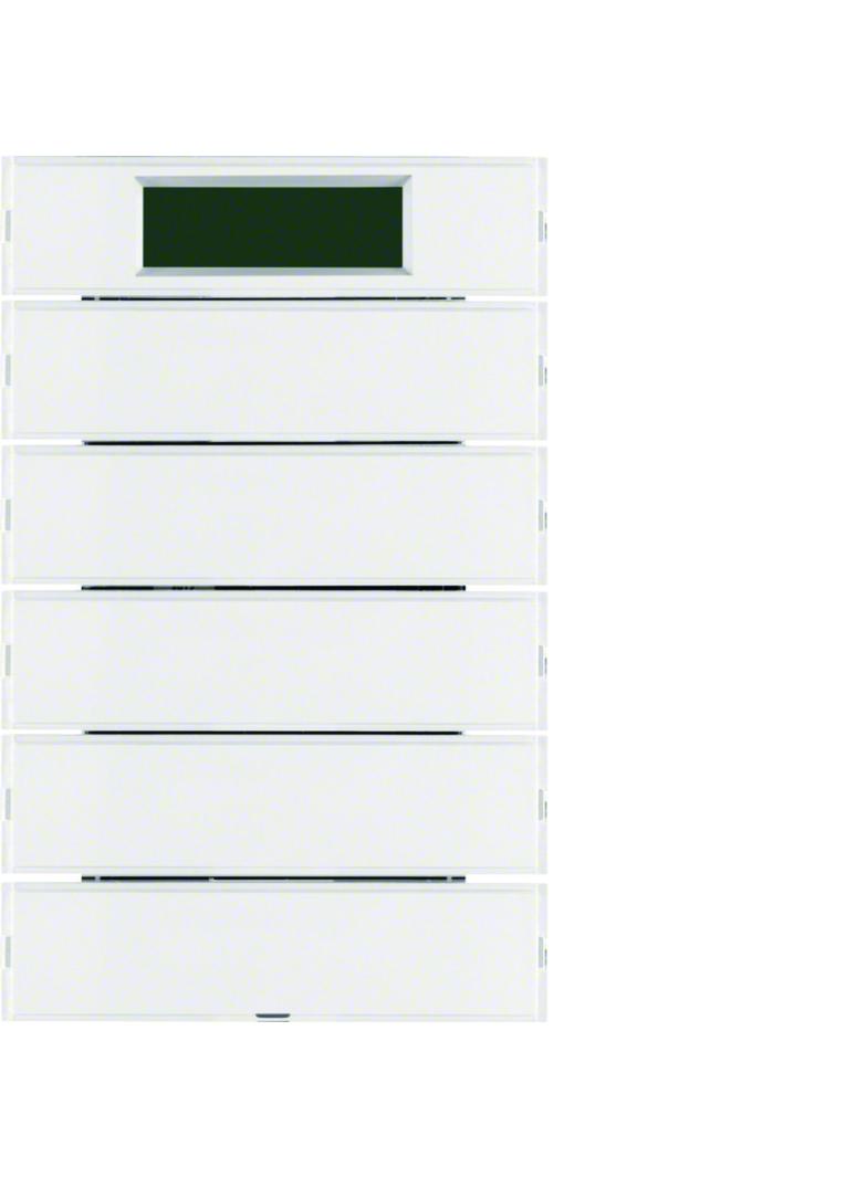 BERKER K.1 Przycisk pięciokrotna z regulatorem temperatury i wyświetlaczem do ramki białej i kremowe