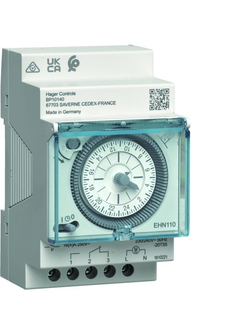 Zegar analogowy dobowy bez rezerwy chodu 230V 1NO/NC 16A