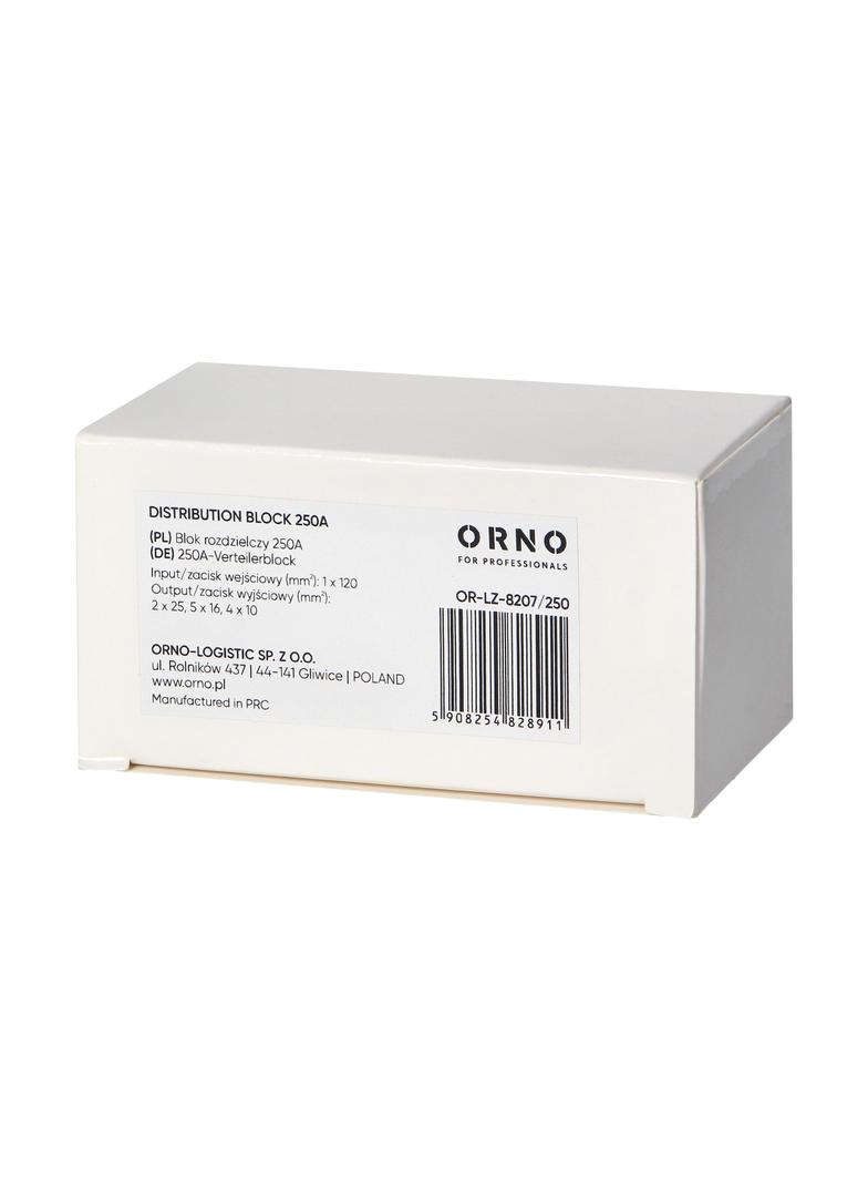 Blok rozdzielczy 250A, zacisk wejściowy 1x120mm2, zaciski wyjściowe 4x10 i 5x16 i 2x25mm2