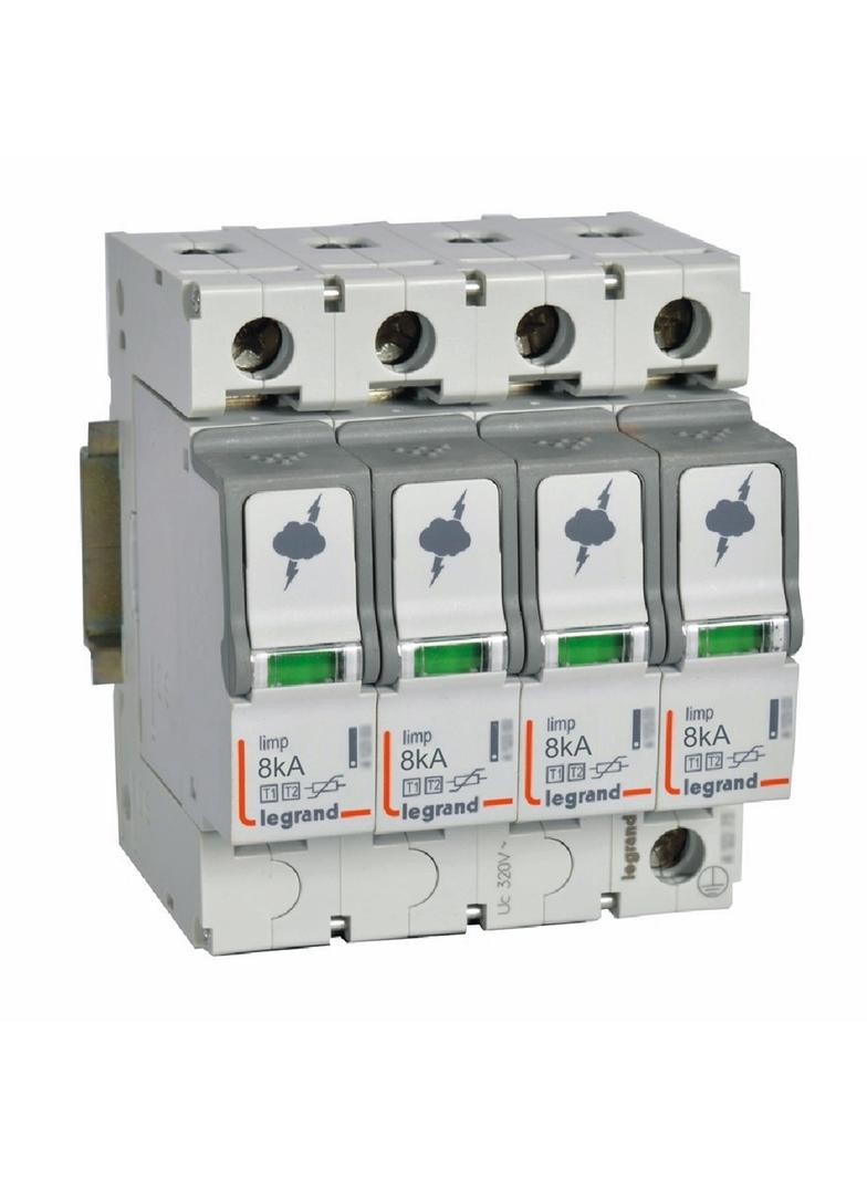 OGRANICZNIK PRZEPIĘĆ T1+T2 8/50 4P, Legrand
