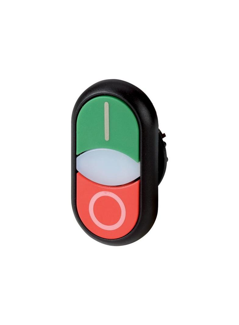 M22S-DDLF-*-*-* Napęd przycisku podwójny z podświetleniem z samopowrotem 284819 EATON