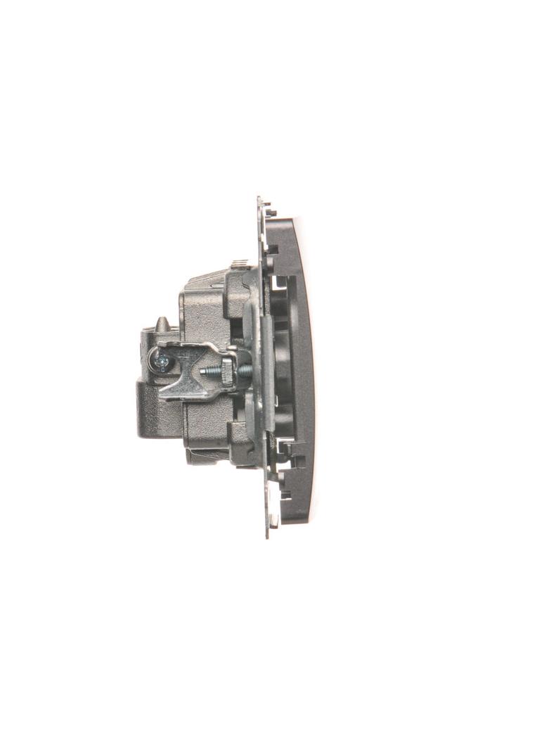 Simon Basic Gniazdo antenowe R-TV zakończeniowe do gniazd przelotowych 1x wejście: 5–862 MHz stal in