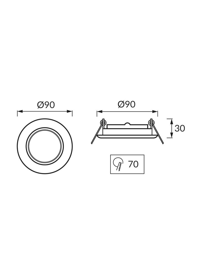 SUFITOWA OPRAWA PUNKTOWA   HL750   CHROM  (2szt w opakowaniu)
