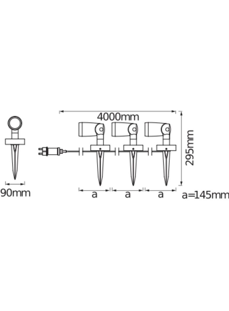 Oprawa SMART+ WIFI GARDENSPOT 3P RGBW
